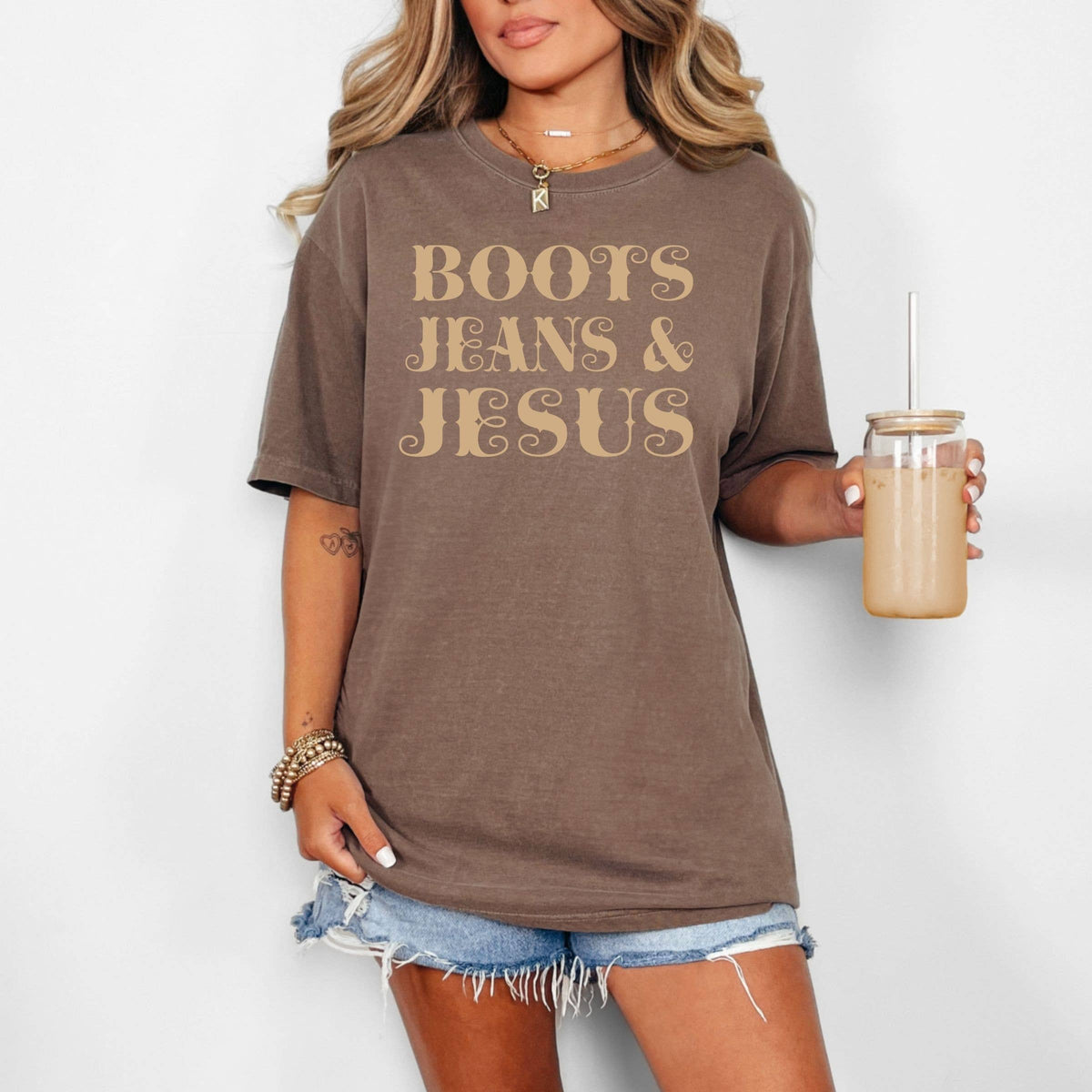 Boots Jeans and Jesus Tshirt