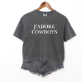 J Adore Cowboys Boxy Long Cropped Tee