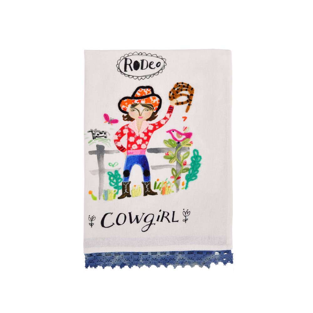 Super Cool Rodeo Girl Teatowels 19 x 27"