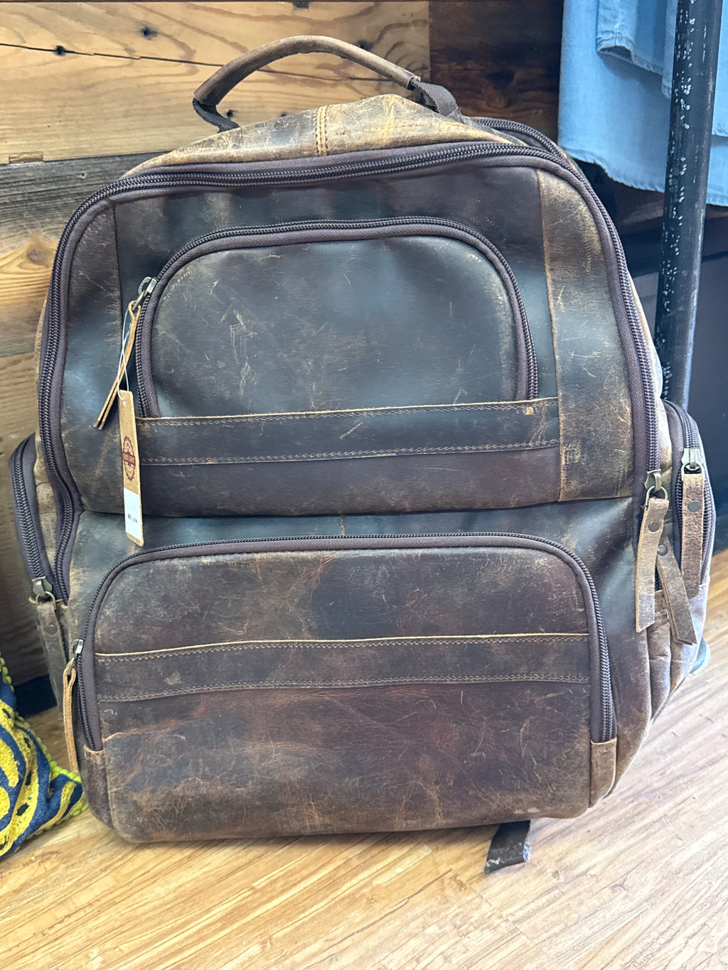 Rustic Leather Backpacl