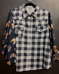 Black Gingham Horse Shirt
