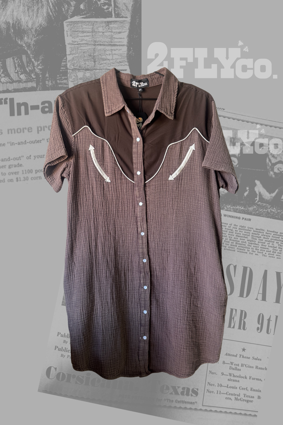RANK RETRO DRESS - MOCHA