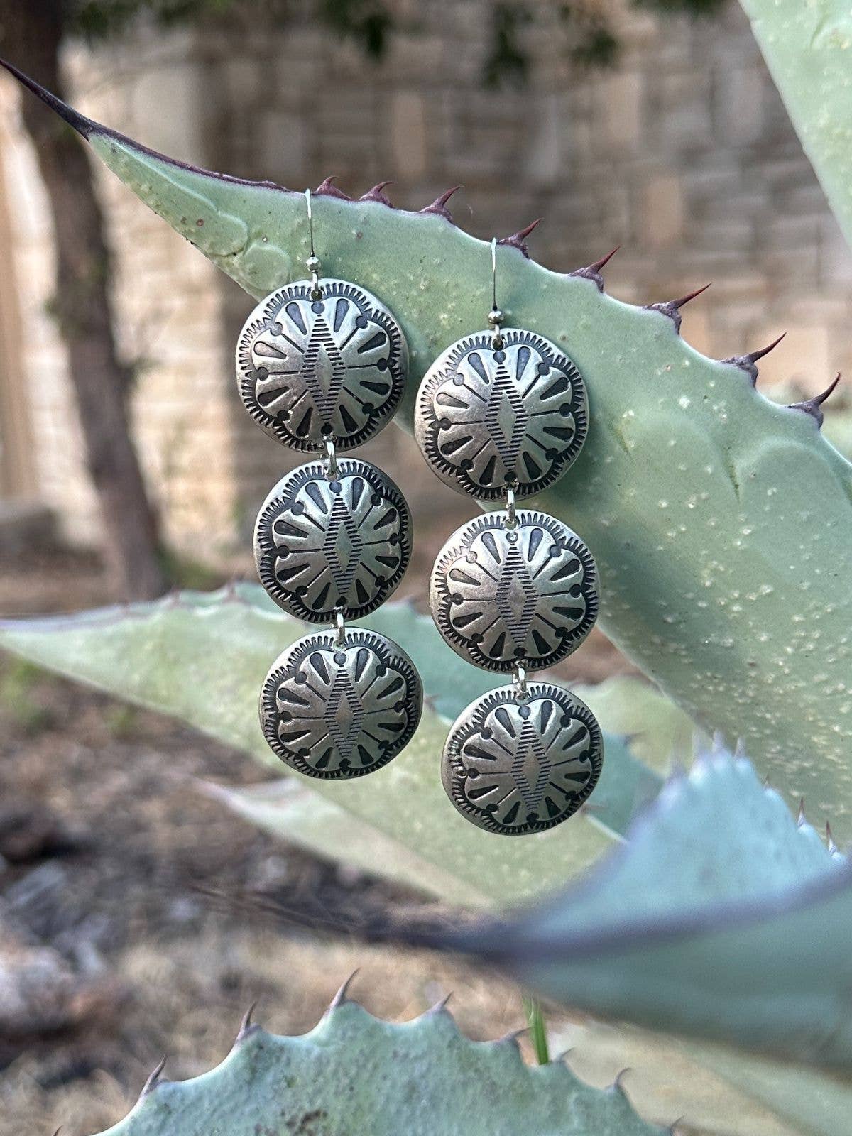 Triple Concho Earring