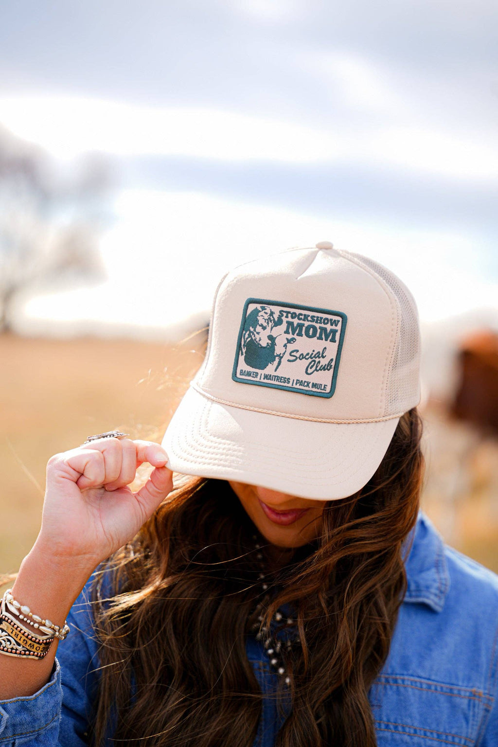 STOCK SHOW MOM SOCIAL CLUB TRUCKER HAT