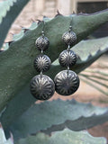 Graduated Triple Concho Earring