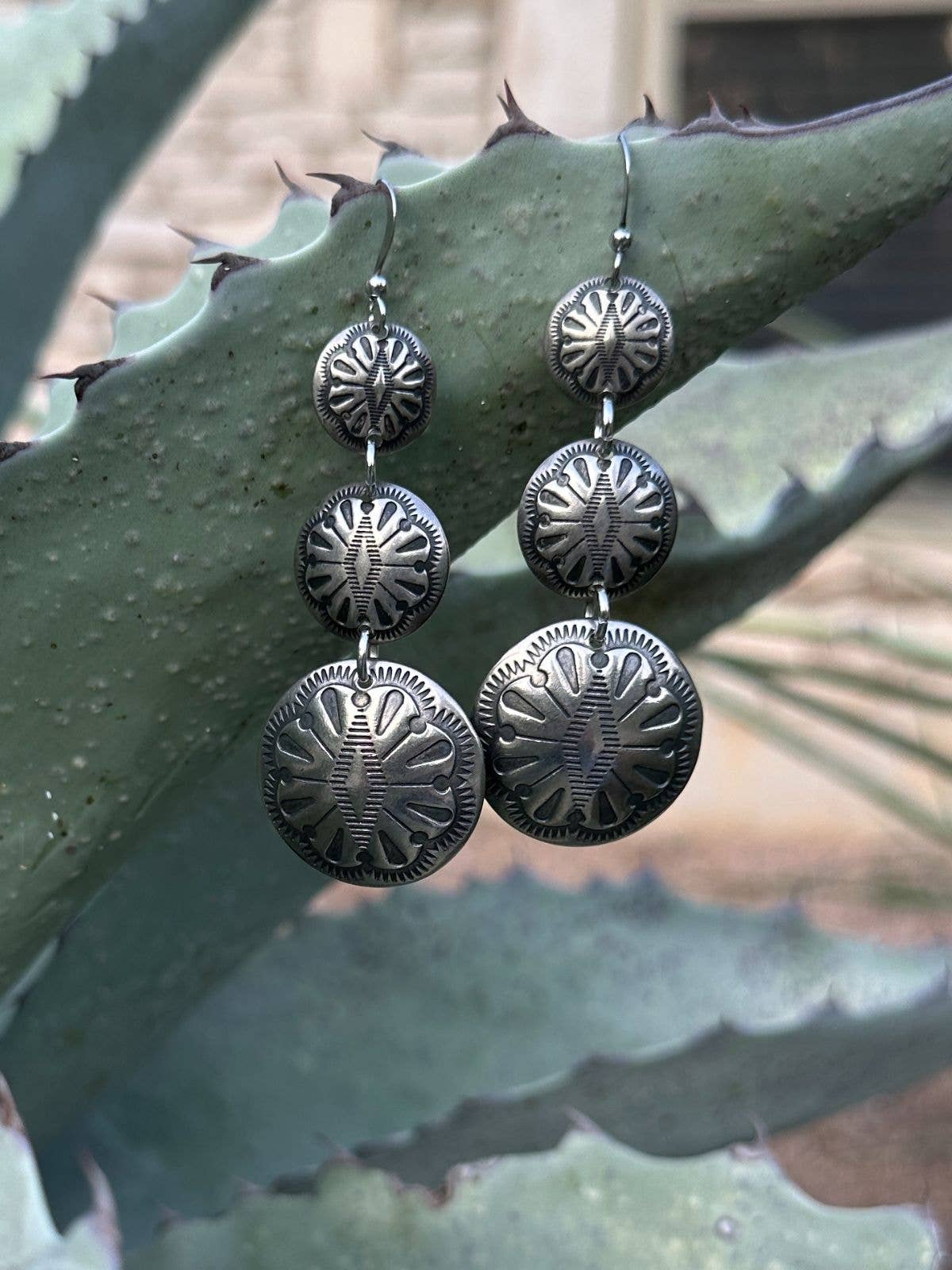 Graduated Triple Concho Earring