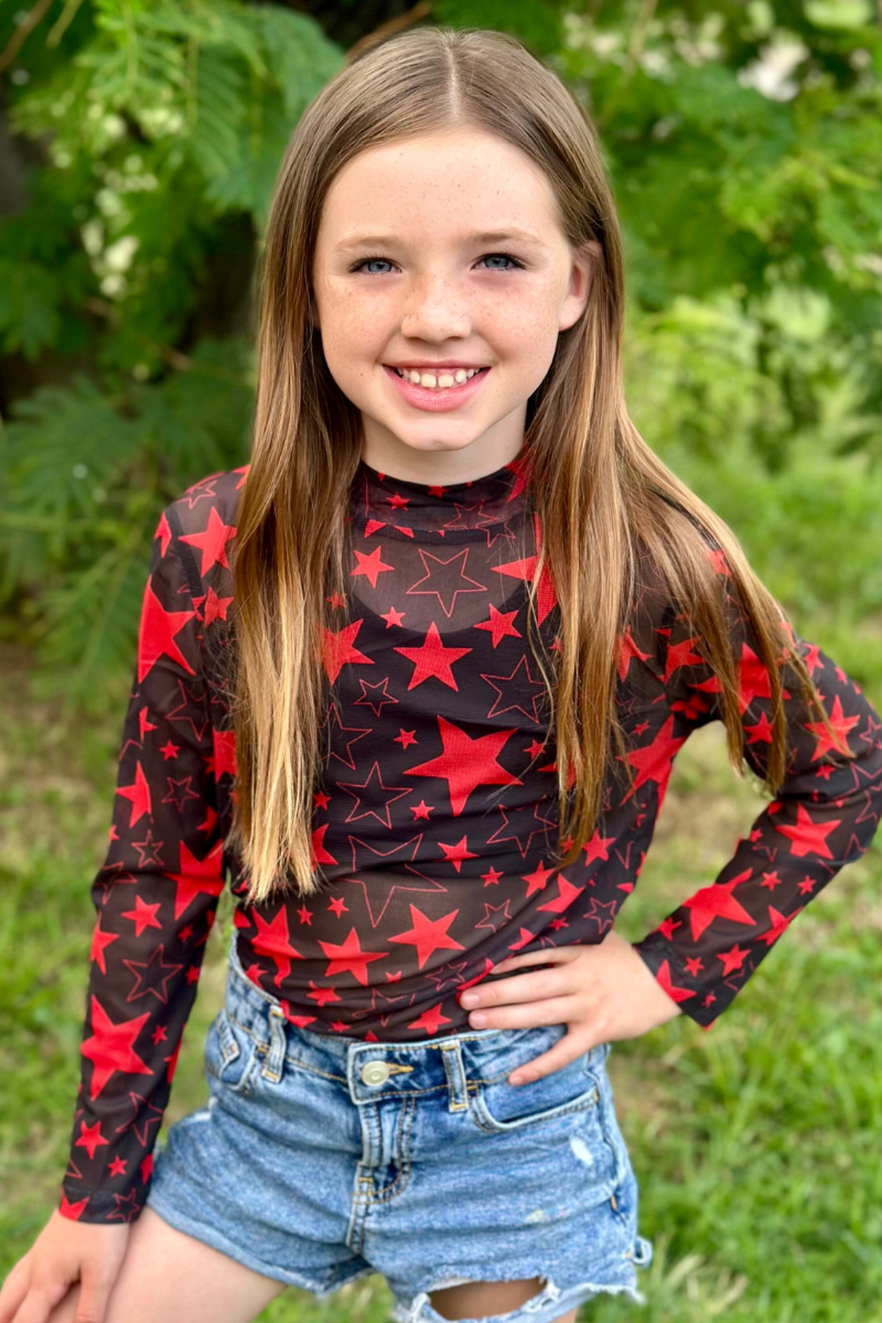 Go Team Go Red And Black Kids Mesh