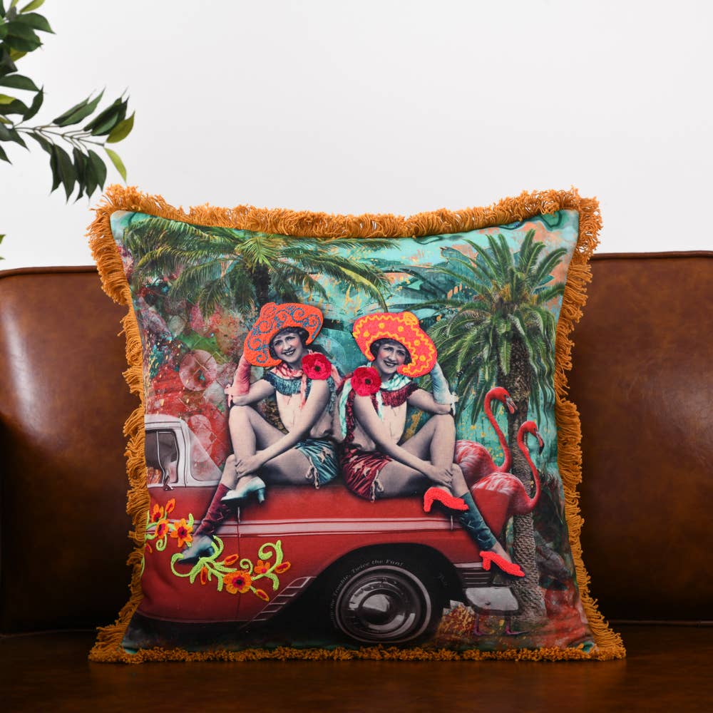 Cowgirl Double The Trouble Twice the Fun Pillows 18