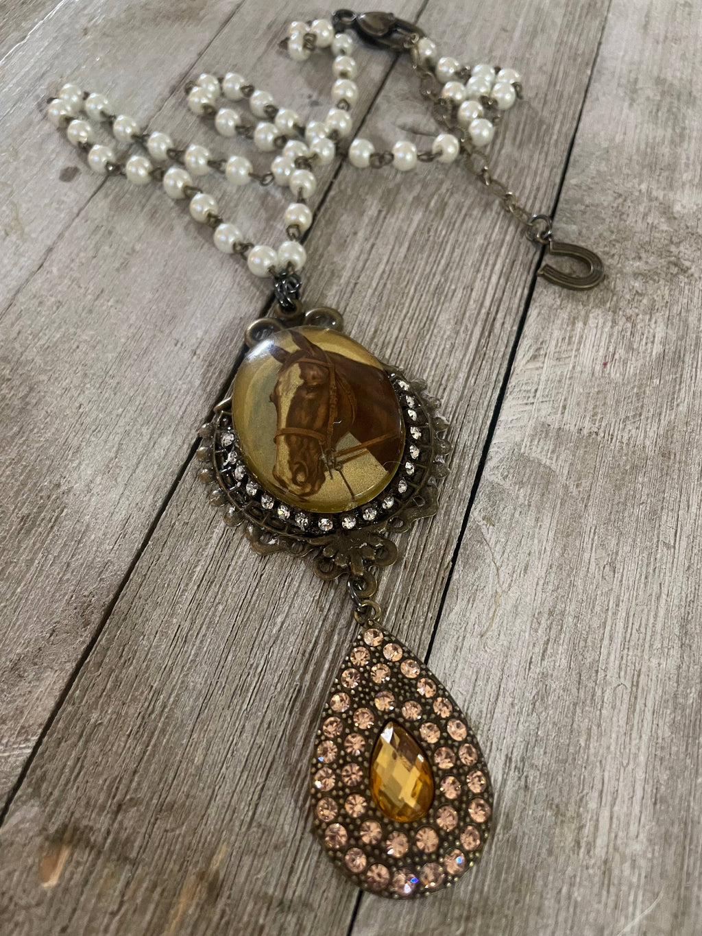 Vintage Horse Necklace