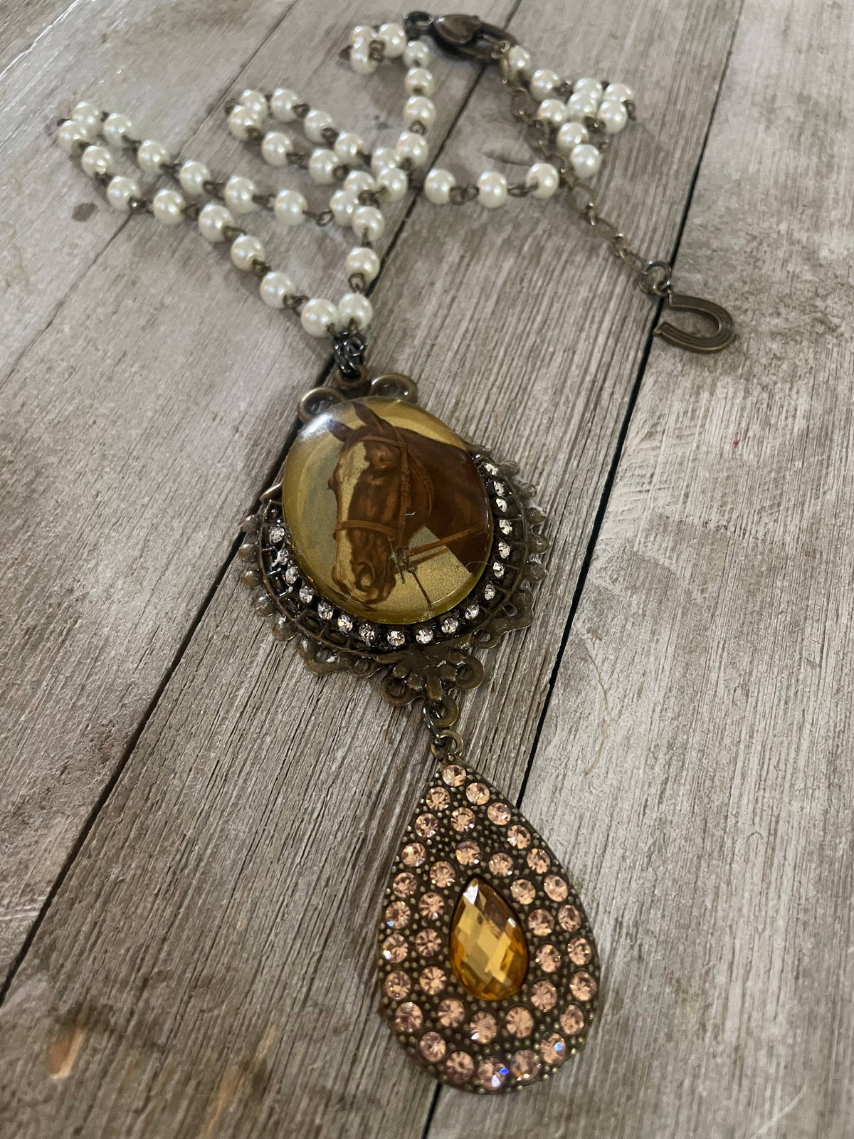 Vintage Horse Necklace