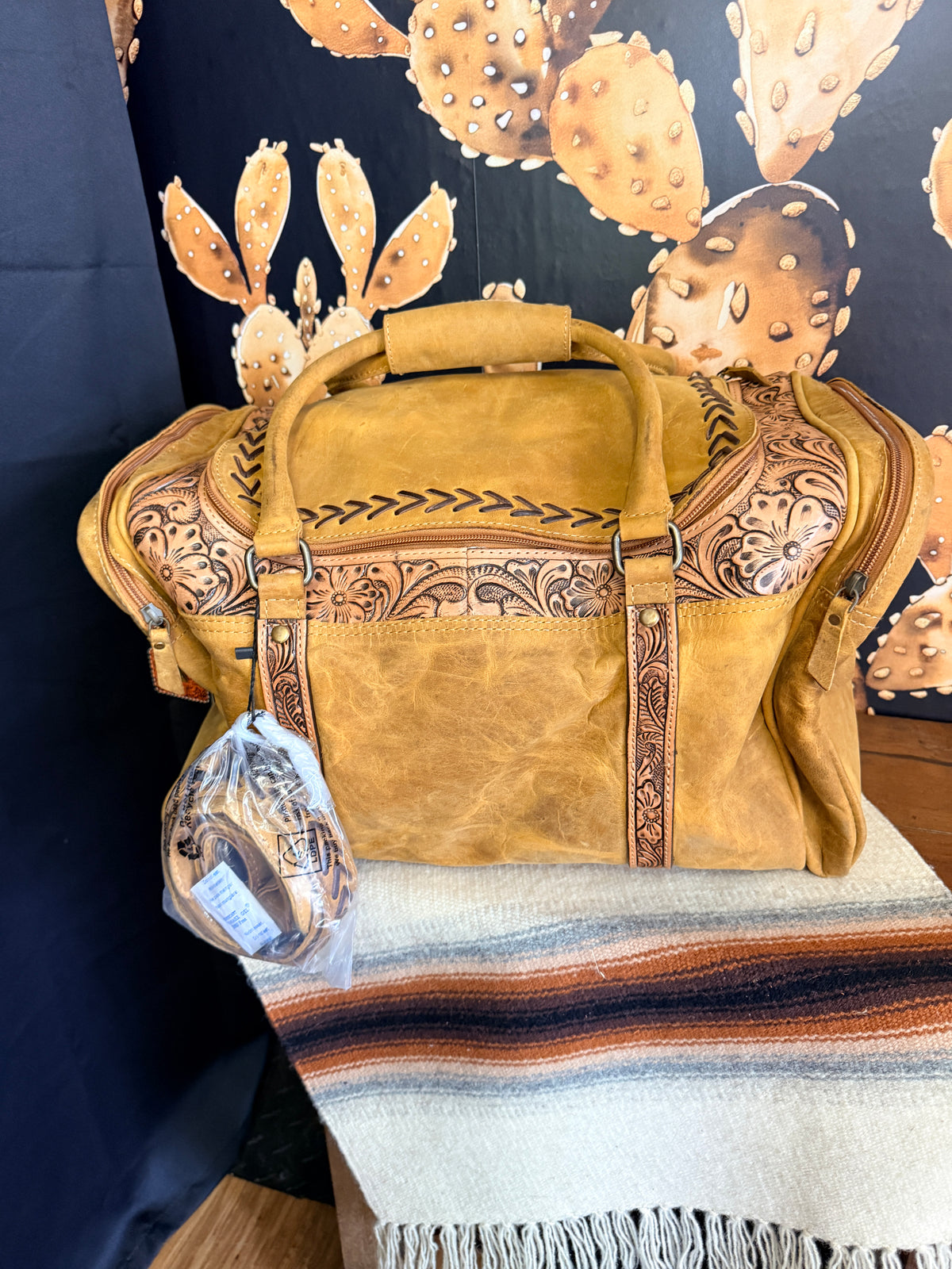 Tooled Leather Duffle