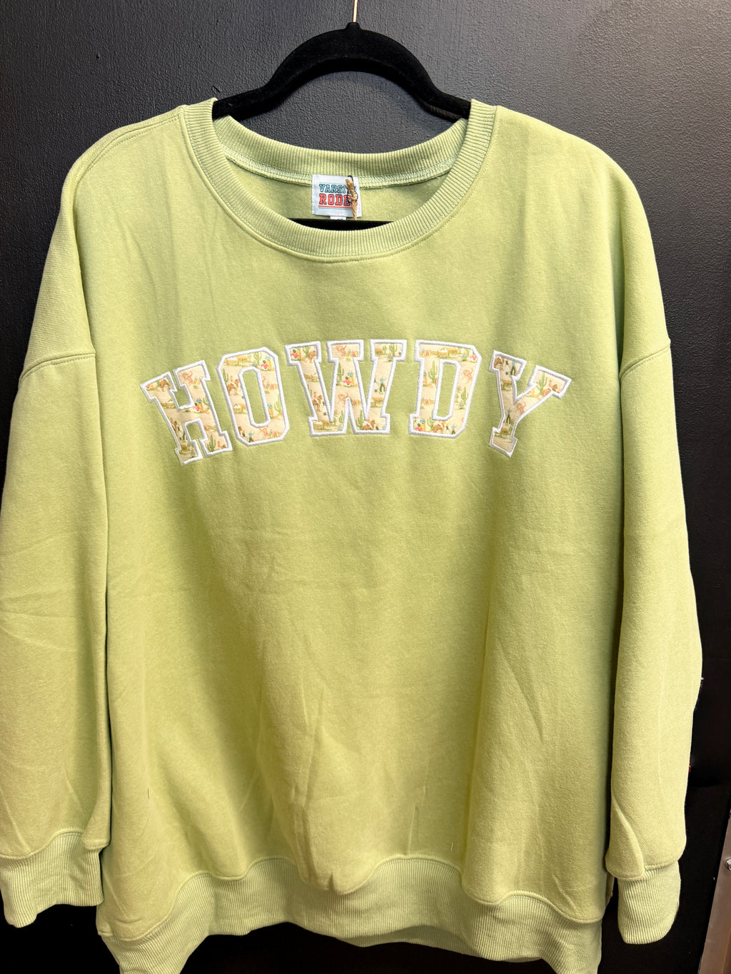 Green Howdy Oversized Sweatshirt