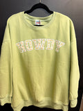 Green Howdy Oversized Sweatshirt