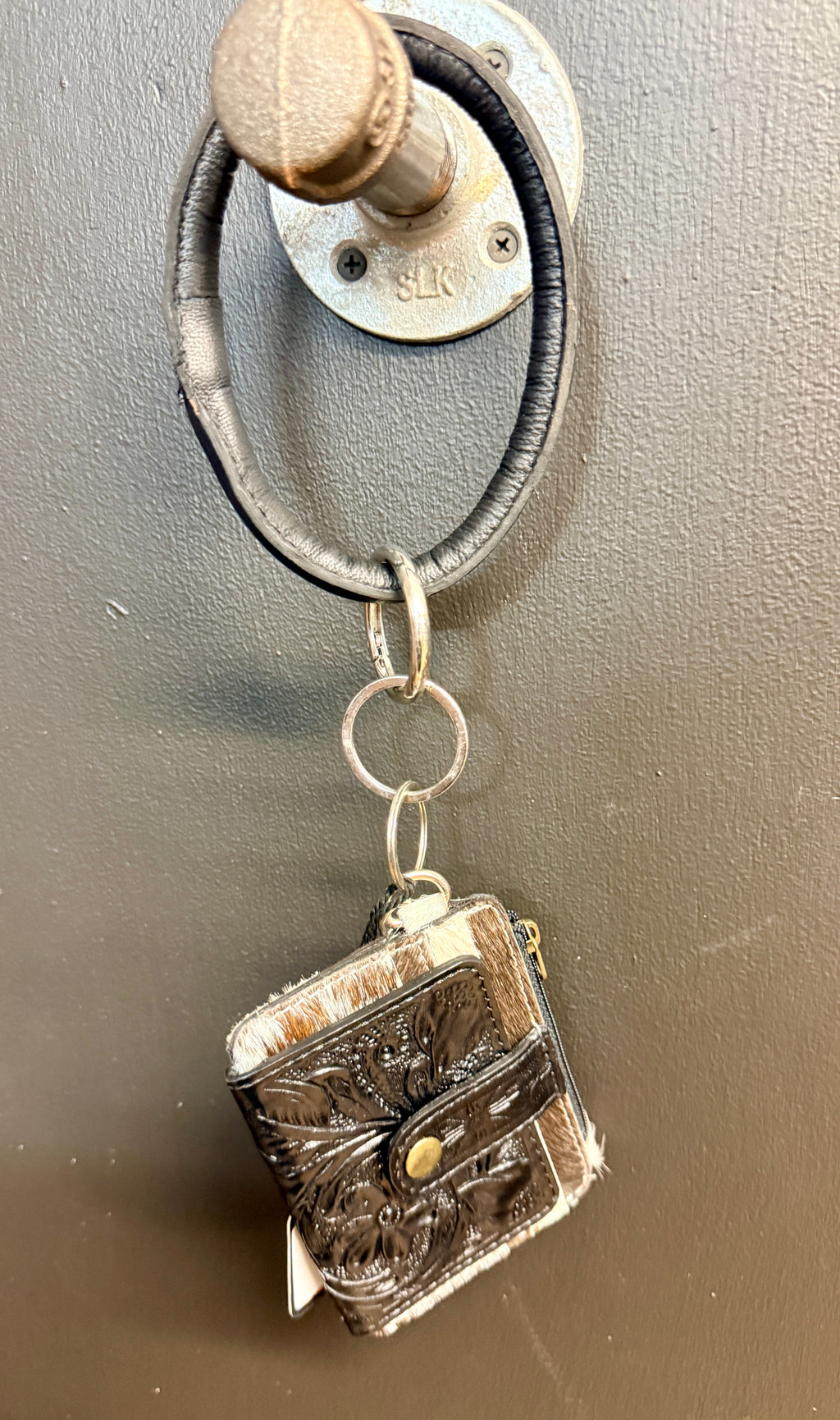 Wristlet w/ Black Tooled Front