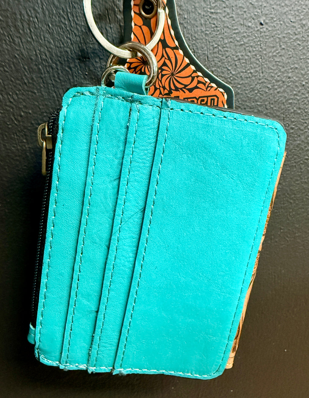 Tooled Turquoise Wristlet