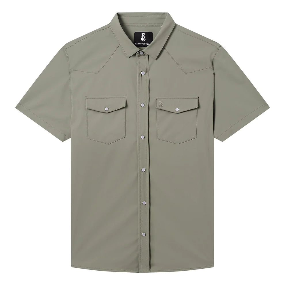 Sage Pearl Snap Short Sleeve
