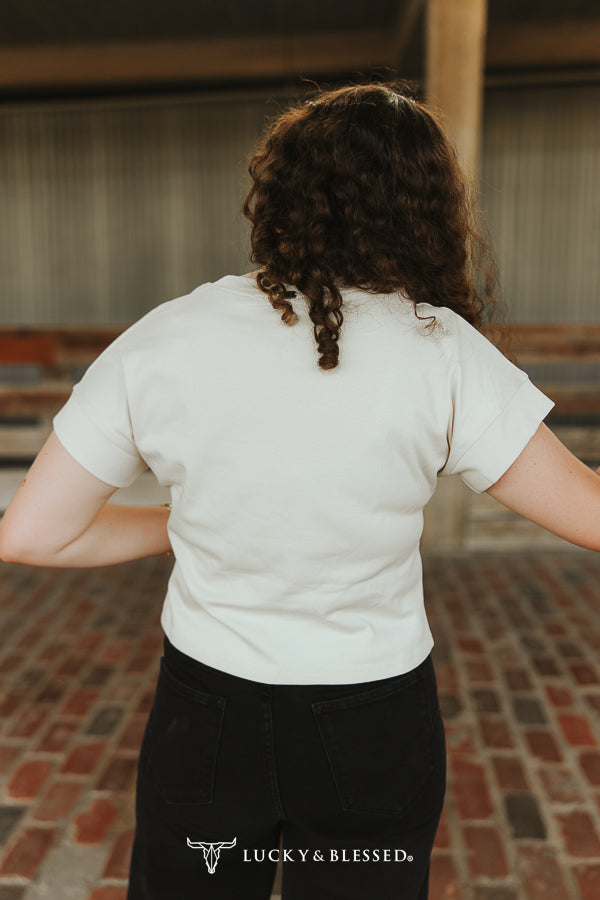 Khaki Bronco Cropped Shirt