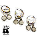 Buffalo Nickel Earrings: Silver hoops / 2 Indians
