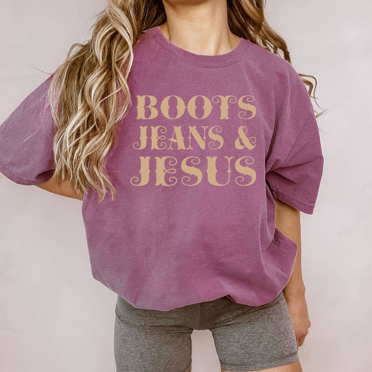 Boots Jeans and Jesus Tshirt