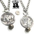 Big Buffalo Coin Necklace: Silver