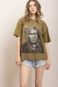 Native American Print Mineral Washed T-Shirt