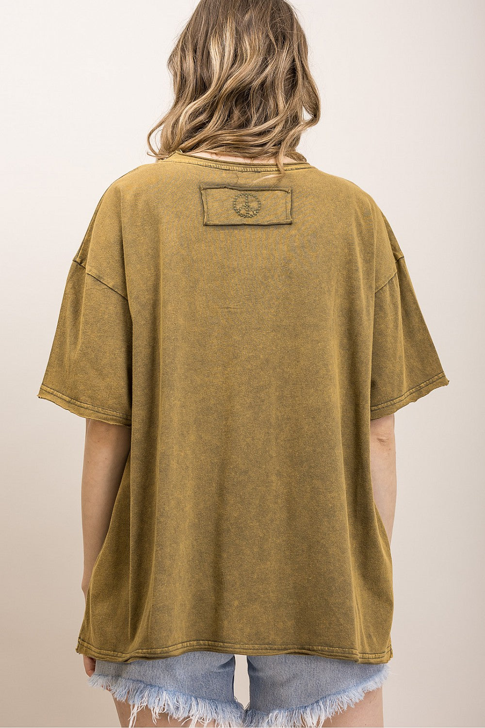 Native American Print Mineral Washed T-Shirt