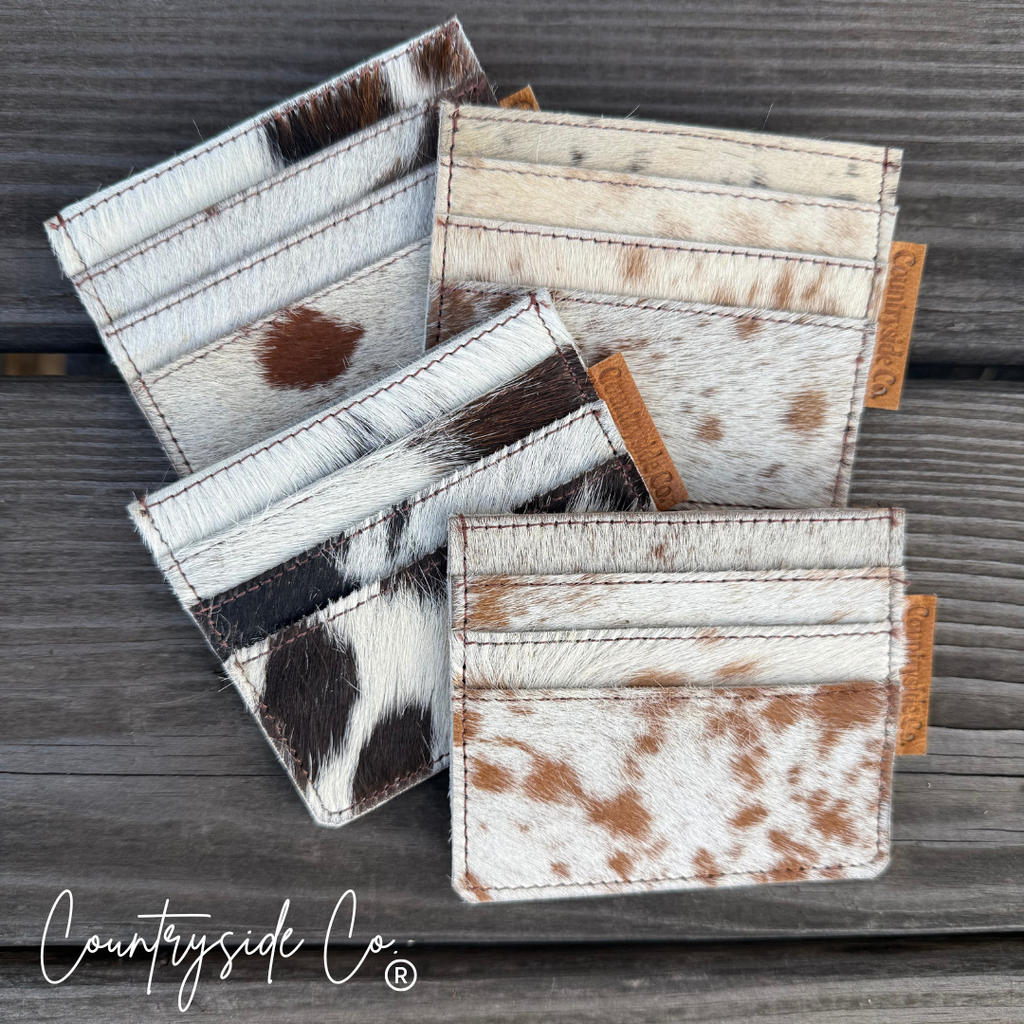 Cowhide Credit Card Holder, Slots front and back