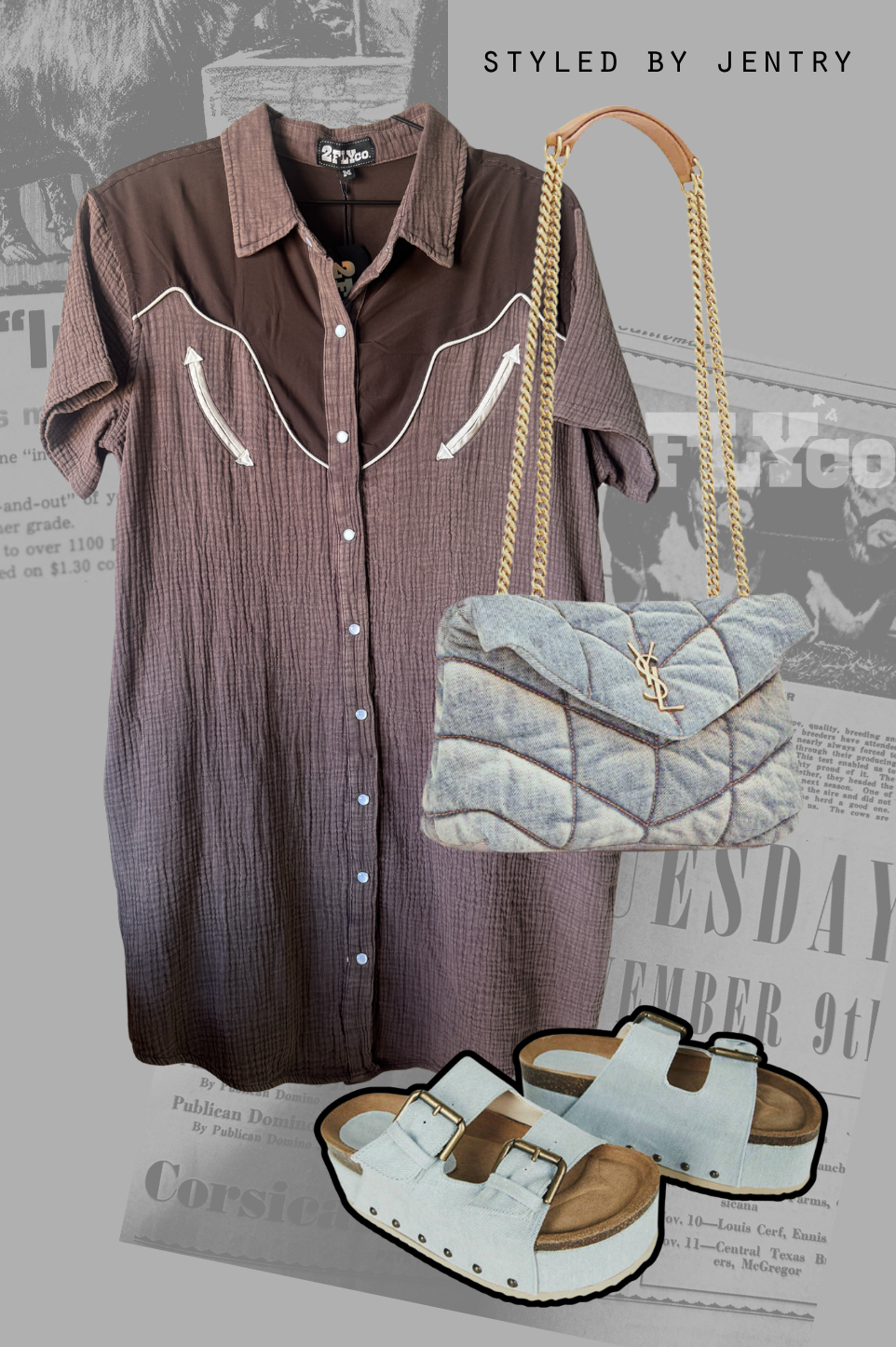 RANK RETRO DRESS - MOCHA