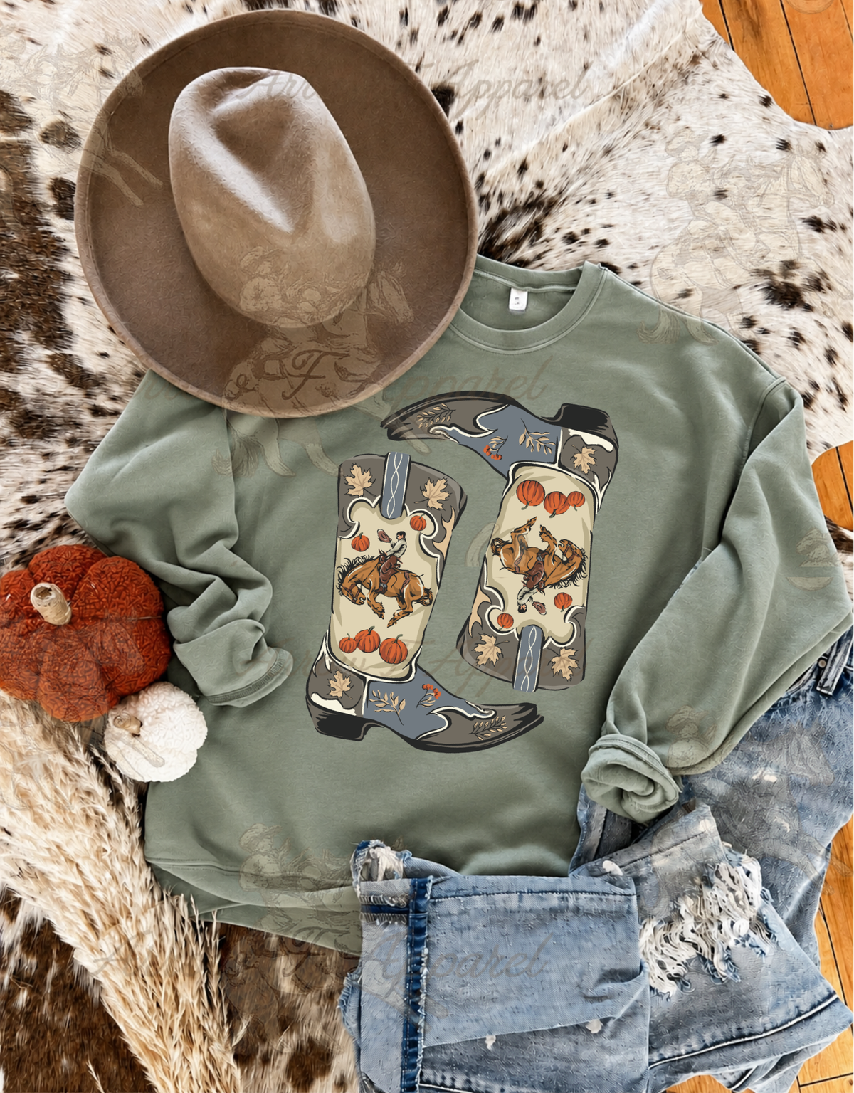 Bronc Pumpkin Boots Tee